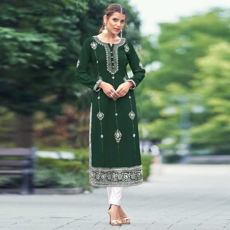 YNF RAYON KMD 56 KURTIS WHOLESALE LONG RAYON KURTIS WITH BOTTOM MANUFACTURER